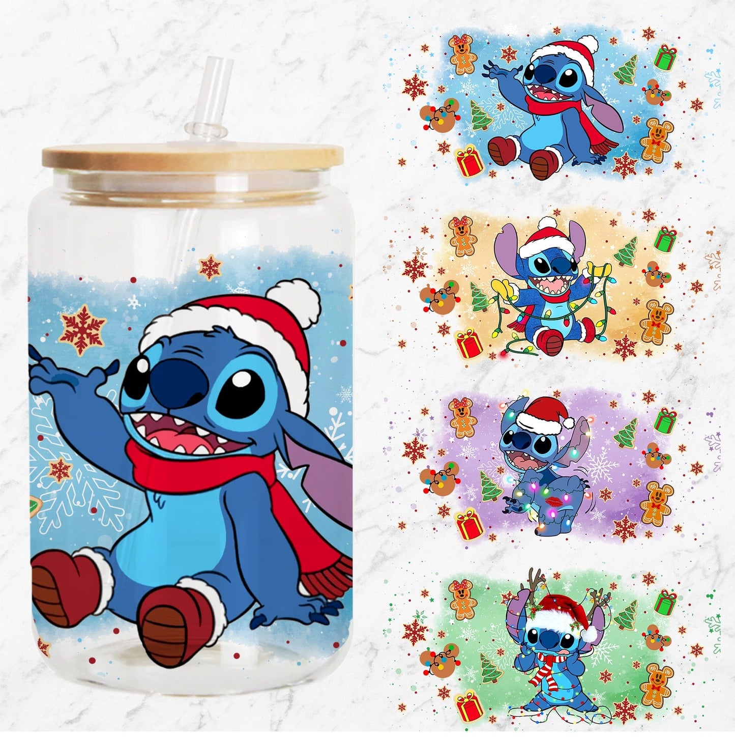 Christmas Cartoon Movie 16oz Glass Can Wrap PNG, Christmas 16oz Libbey Glass Can Wrap, Christmas Can Wrap, Xmas Mexican Png, Xmas Pan Dulce