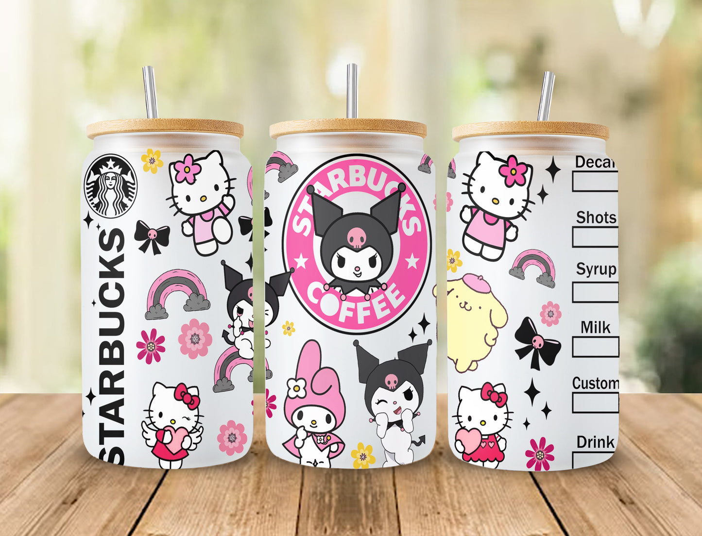 Bundle Kawaii Kitty Coffee Tumbler Wrap, Kitty Coffee, Kitty 16oz Can Glass Wrap, Kitty Tumbler Wrap, Pink Cat Tumbler, Instant Download 1 - VartDigitals