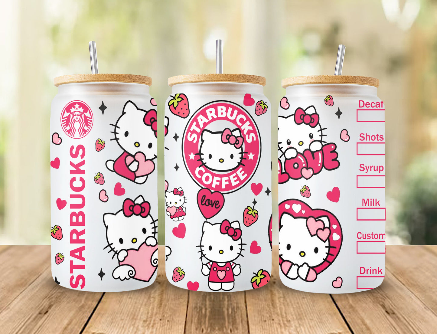 Bundle Kawaii Kitty Coffee Tumbler Wrap, Kitty Coffee, Kitty 16oz Can Glass Wrap, Kitty Tumbler Wrap, Pink Cat Tumbler, Instant Download 2 - VartDigitals