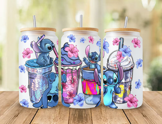 Stitch Coffee Cups Libbey Glass Png, Stitch Libbey Wrap Png, Coffee cups Libbey Glass png, Sublimation png Design Downloads - VartDigitals