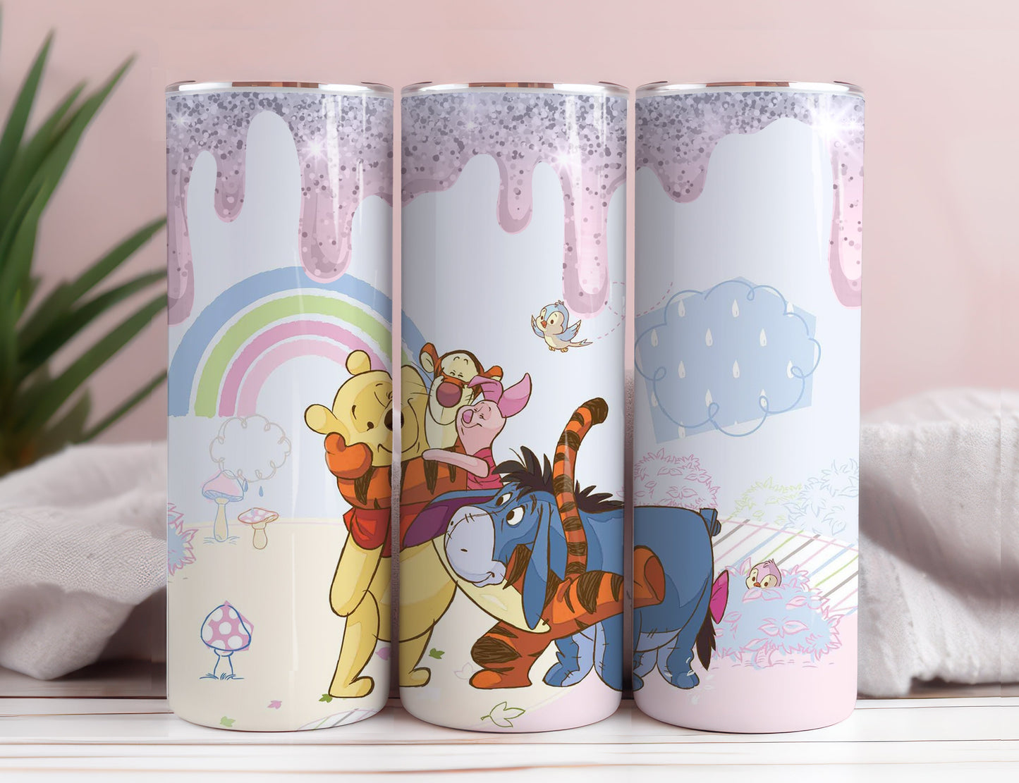 Winnie Pooh 20oz Skinny Tumbler Sublimation Designs, Cartoon Pooh Tumbler Png, Winnie The Pooh Wrap, Instant Download #STD 1