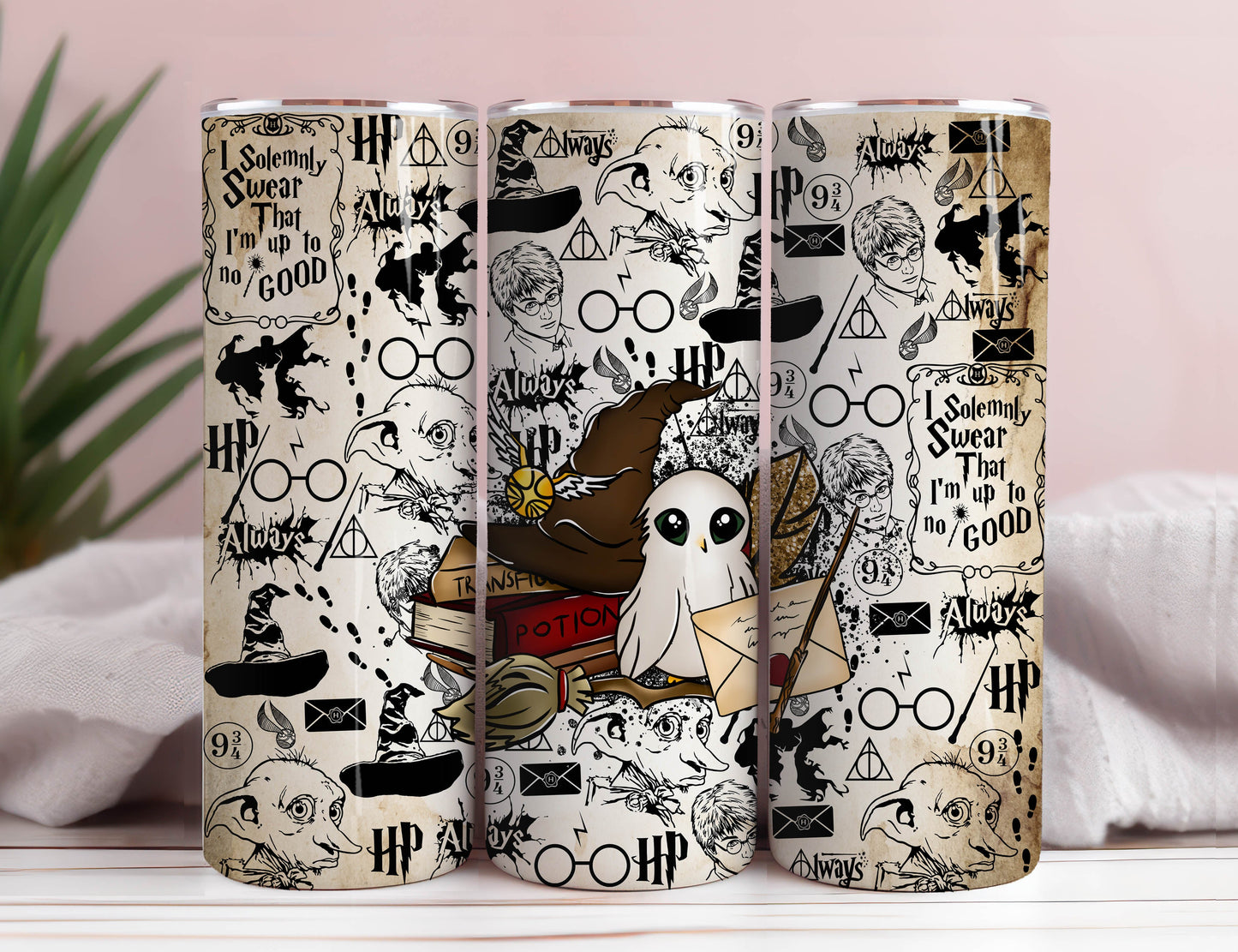 Magic 20oz Tumbler Wrap PNG, HP Skinny Tumbler Sublimation, Wizard Tumbler Png, harry potter Tumbler Png, Hogwarts Wrap, Harry Magic Png 1 - VartDigitals