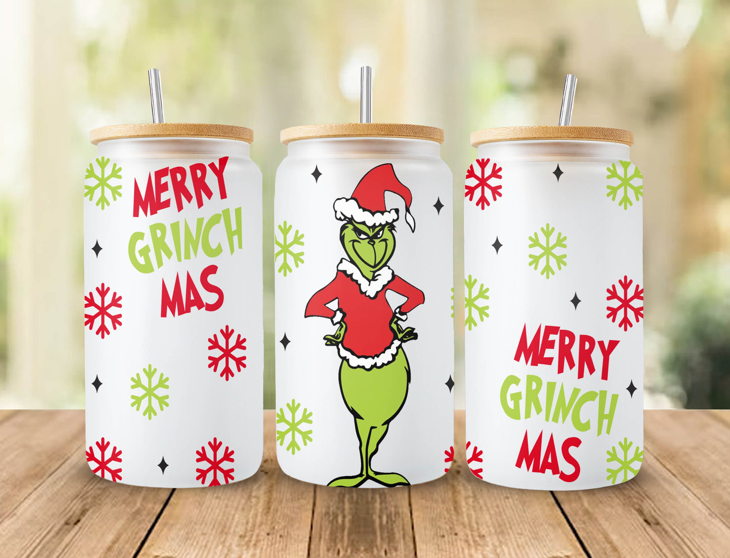 Christmas Green Mean Guy Libbey Glass Can Wrap Png Bundle, Christmas Movie 16oz Libbey Can, Stanley Tumber, Instant Download, PNG only wrap
