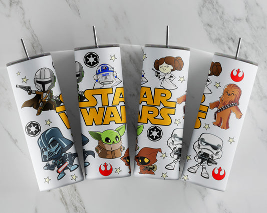 Star Wars Tumbler Wrap PNG, 20oz Skinny Straight Wrap, The Galaxy Edge Wrap, The Mandalorian Png, This Is The Way Png, Sublimation Design
