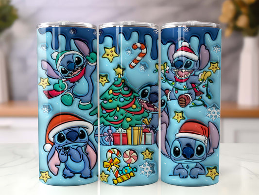 Inflated Cartoon Christmas Tumbler Wrap Png, 3D Christmas Vibes Tumbler Wrap, 20oz Sublimation, 3D Merry Christmas, 3D Inflated Christmas - VartDigitals