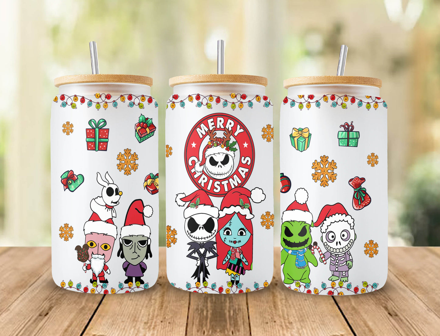 Cartoon Christmas Tumbler Wrap, 16oz Can Glass Wrap, Merry Christmas Can Glass, My Day Libbey Can Glass, Christmas Vibes, Christmas Stitch Wrap 2