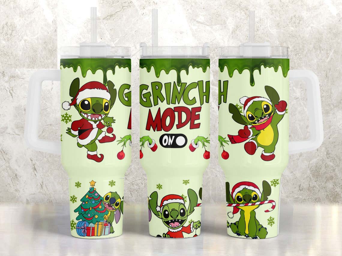 Cartoon Christmas 40oz Tumbler Wrap, Christmas Mode Tumbler With Handle, Merry Christmas Png, Christmas Vibes, Cartoon Christmas Png - VartDigitals
