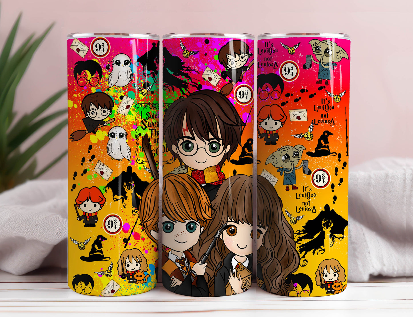 Magic 20oz Tumbler Wrap PNG, HP Skinny Tumbler Sublimation, Wizard Tumbler Png, harry potter Tumbler Png, Hogwarts Wrap, Harry Magic Png 3 - VartDigitals