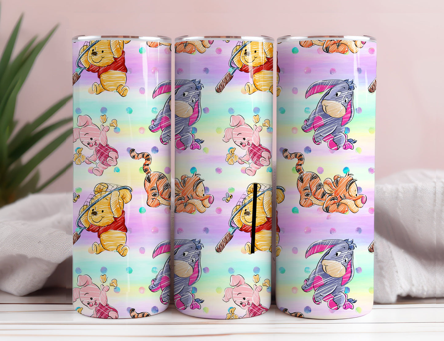 Winnie Pooh 20oz Skinny Tumbler Sublimation Designs, Cartoon Pooh Tumbler Png, Winnie The Pooh Wrap, Instant Download #STD 3