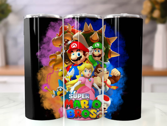 Super Mario Tumbler Wrap Bundle, 20 oz Mario Bros PNG Image Sublimation, Mario Tumbler Cup, Mario Bros Tumbler Wrap 3 - VartDigitals