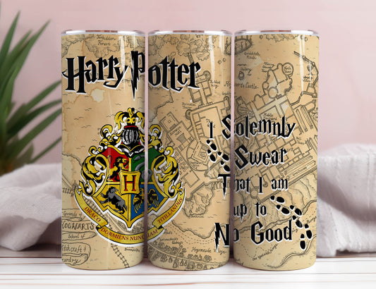 Harry Potter Tumbler Wrap - 20oz Skinny StraightTape, Wizard Design Magical Tumbler Wrap PNG Instant Download 3