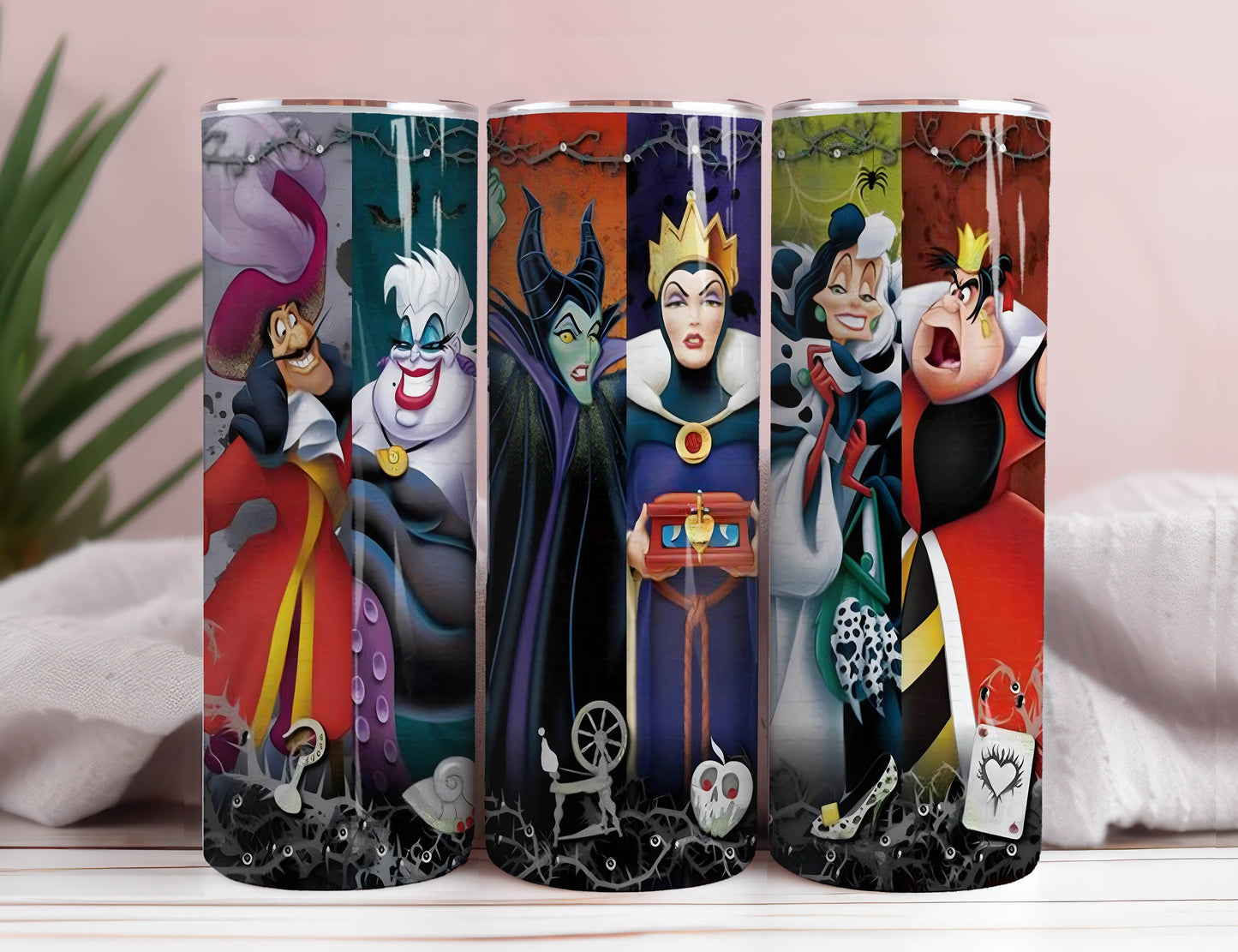 Villains 20oz Skinny Tumbler Straight Sublimation Instant Download Wrap Png, Cartoon Movie Tumbler Wrap Png 3