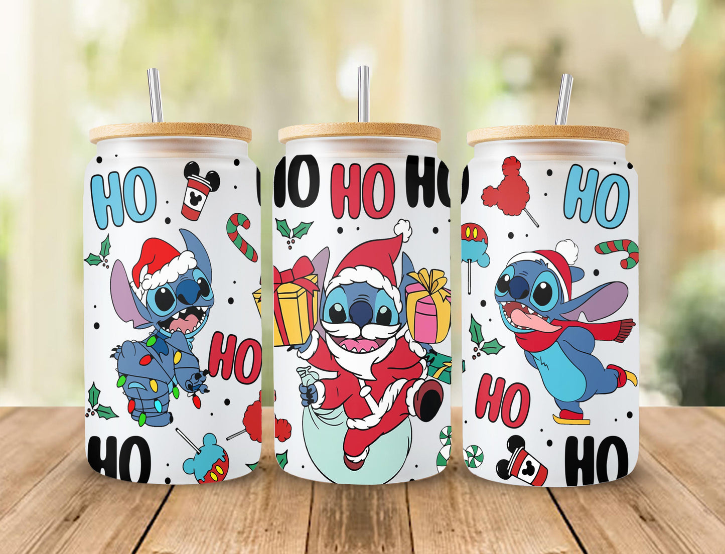 Christmas 16oz libbey can Cartoon PNG, 16oz Glass Can Wrap, 16oz Libbey Can Glass, Christmas kids Tumbler Wrap, Full Glass Can Wrap