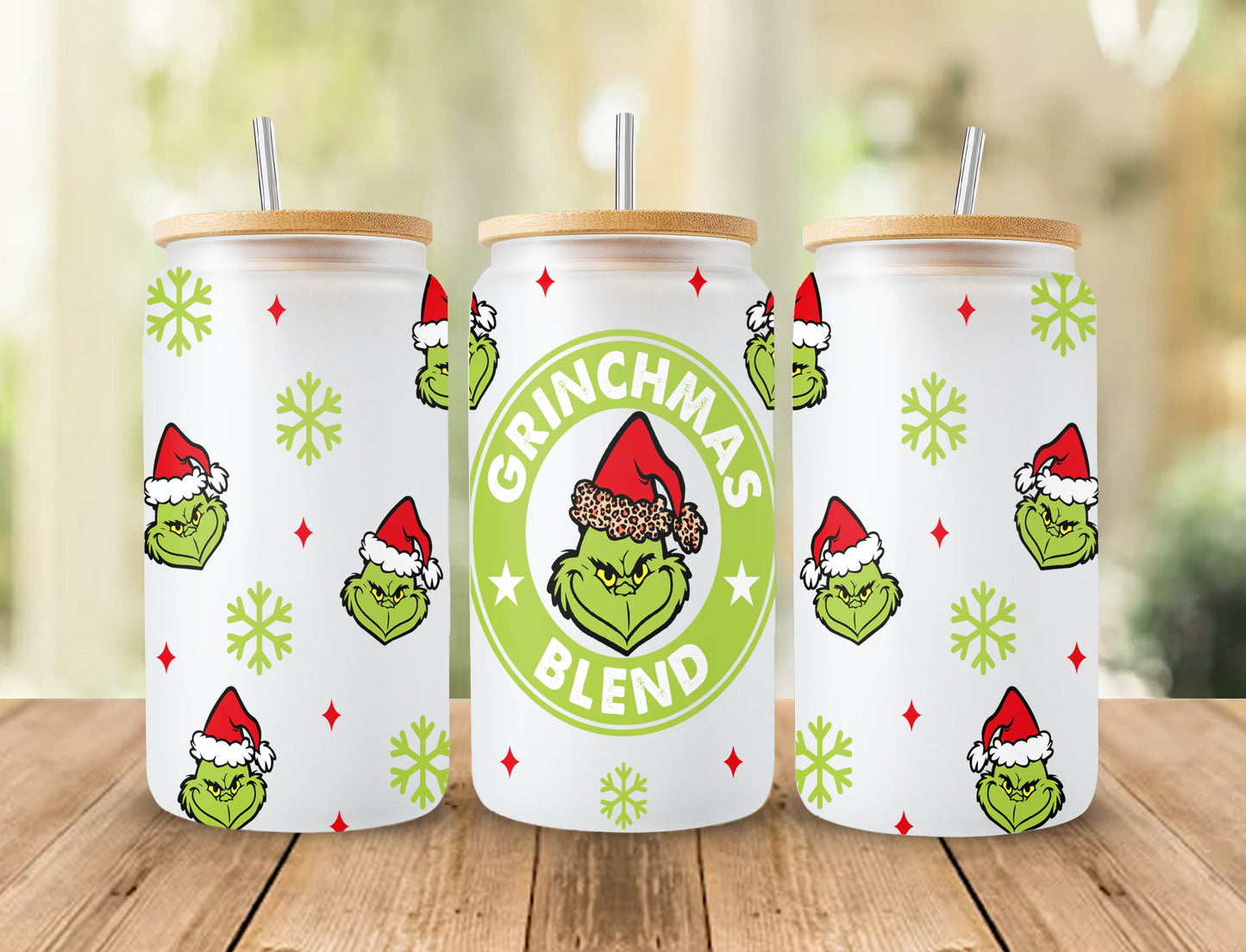 Christmas Green Mean Guy Libbey Glass Can Wrap Png Bundle, Christmas Movie 16oz Libbey Can, Stanley Tumber, Instant Download, PNG only wrap