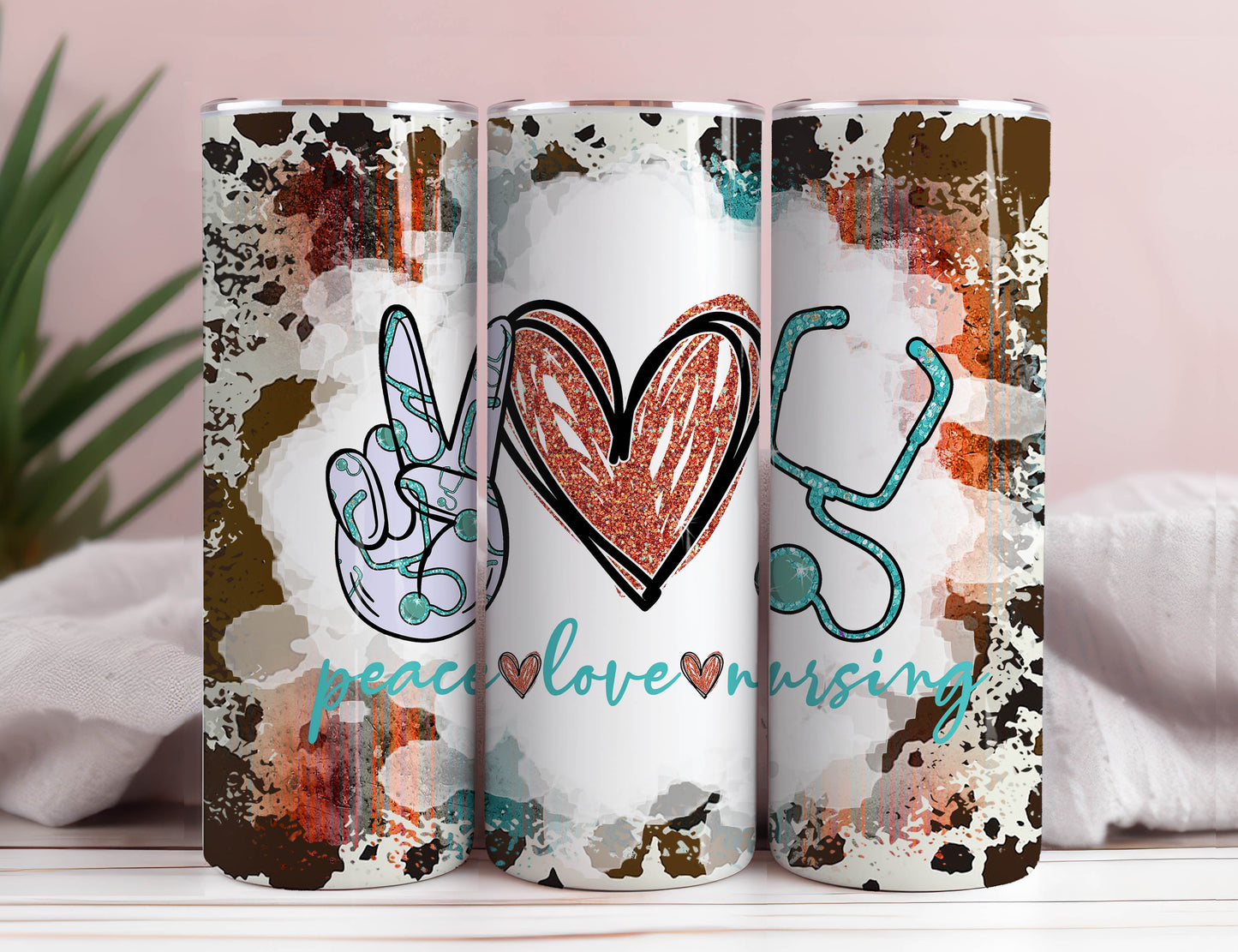 Nurse Tumbler Wrap 20 oz Skinny Tumbler Nursing Sublimation Design Digital Download Instant Digital Only, Nurse Life RN Tumbler PNG 4