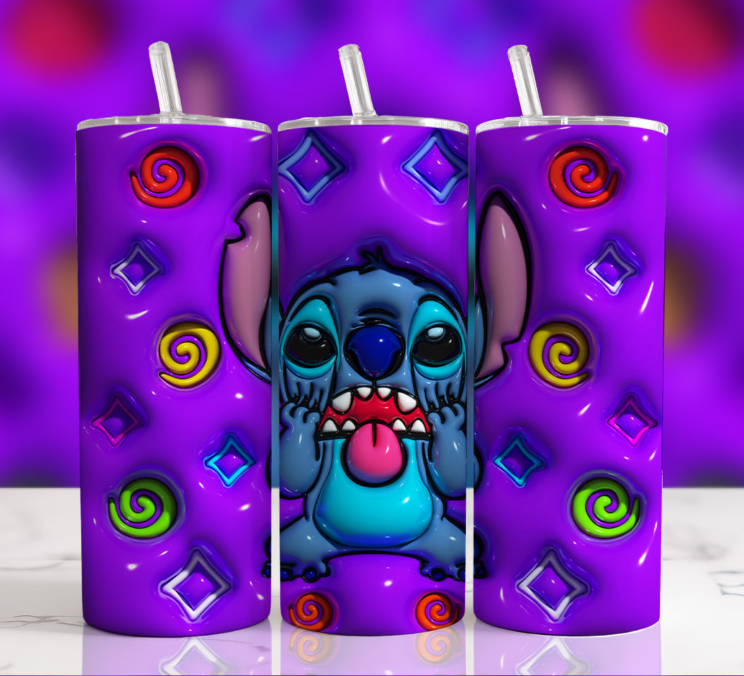 3D Inflated Cartoon Tumbler, Inflated Tumbler Wrap, Cartoon Movie Tumbler, 20oz Skinny Tumbler, Inflated Tumbler, Full Tumbler Wrap,Png File 1