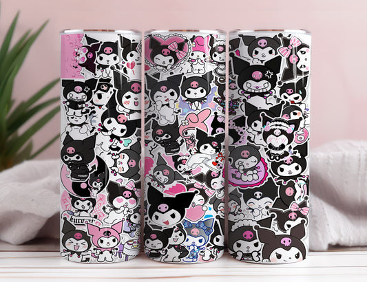 Hello Kitty Coffee Tumbler Bundle, Spring Flower Pink Cat PNG, 20oz Straight Skinny Wrap, Cartoon Tumbler, Tumbler Wrap, Full Tumbler Wrap 46 - VartDigitals