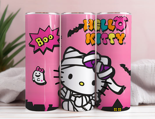 Hello Kitty Coffee Tumbler Bundle, Spring Flower Pink Cat PNG, 20oz Straight Skinny Wrap, Cartoon Tumbler, Tumbler Wrap, Full Tumbler Wrap 18 - VartDigitals