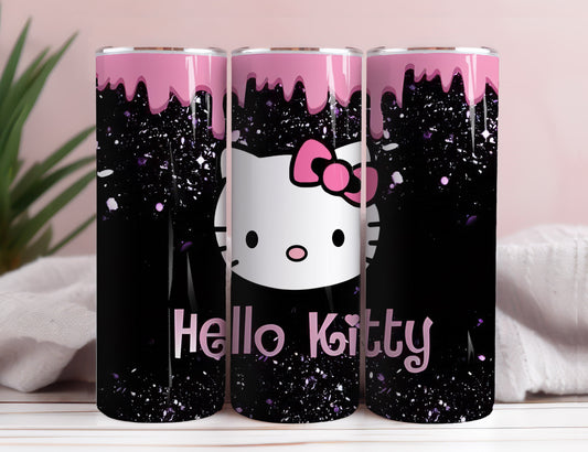 Hello Kitty Coffee Tumbler Bundle, Spring Flower Pink Cat PNG, 20oz Straight Skinny Wrap, Cartoon Tumbler, Tumbler Wrap, Full Tumbler Wrap 37 - VartDigitals