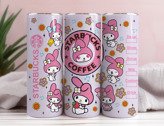 Hello Kitty Coffee Tumbler Bundle, Spring Flower Pink Cat PNG, 20oz Straight Skinny Wrap, Cartoon Tumbler, Tumbler Wrap, Full Tumbler Wrap 53 - VartDigitals