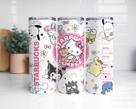 Hello Kitty Sanrio Tumbler - 20oz Coffee Tumbler PNG Download for Sanrio Enthusiasts - VartDigitals