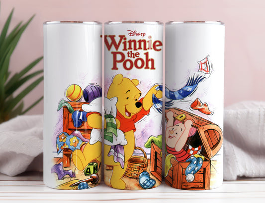 Winnie Pooh 20oz Skinny Tumbler Sublimation Designs, Cartoon Pooh Tumbler Png, Winnie The Pooh Wrap, Instant Download #STD 8