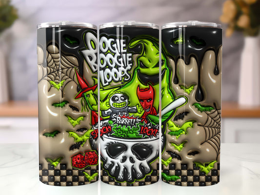 3D Inflated Horror Tumbler Wrap, 20oz Skinny Tumbler, Horror Character 3D Inflated, Spooky Vibes Png, Halloween Png, Sublimation Design Png - VartDigitals