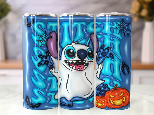 Stitch 3D Inflated Tumbler, Inflated 3D Stitch Tumbler Wrap,Tumbler Wrap, Full Tumbler Wrap, 20oz Skinny Tumbler, 3D Tumbler, Png Download 40 - VartDigitals