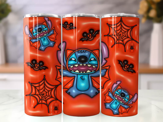 Stitch 3D Inflated Tumbler, Inflated 3D Stitch Tumbler Wrap,Tumbler Wrap, Full Tumbler Wrap, 20oz Skinny Tumbler, 3D Tumbler, Png Download 19 - VartDigitals