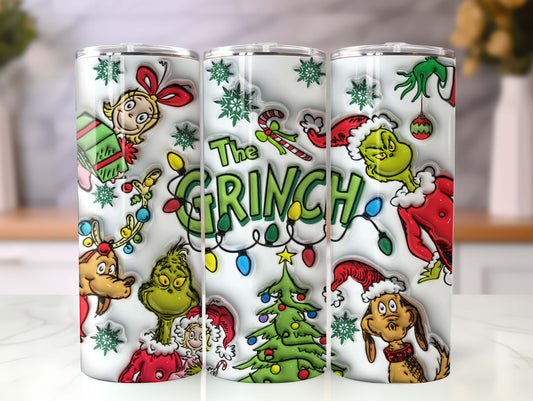 3D Inflated Christmas Tumbler Wrap Png 3D Tumbler Design, Christmas Coffee Sublimation, 3D Christmas Tumbler Png, My Day Tumbler - VartDigitals