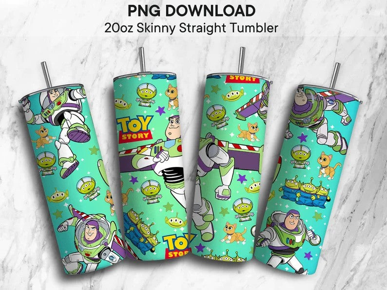Buzz Movie Tumbler, 20oz tumbler Wrap, Cartoon Tumbler Wrap, Kids Movie Tumbler, Birthday Gift For kids, Tumbler Wrap, Png File - VartDigitals