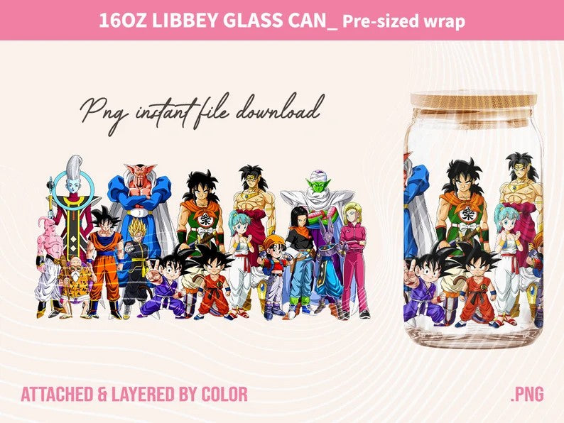 Comics Cartoons characters Glass Can 16oz, Comics tumbler design, Bestseller Digital Fil, uv dtf Tumbler wrap Sublimation, Png sublimation - VartDigitals