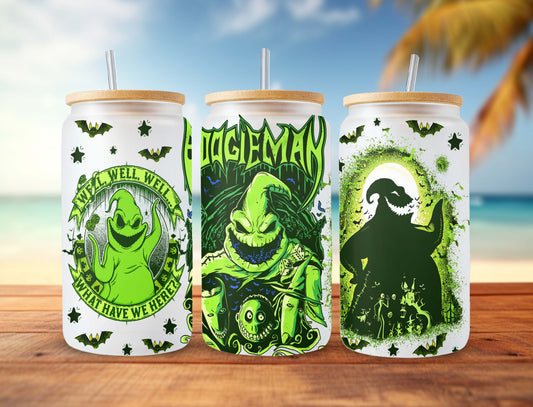 Horror Character Tumbler Wrap, 16oz Can Glass Wrap, Cartoon Can Glass, Spooky Vibes Can Glass, Halloween Png, Sublimation Design Png - VartDigitals