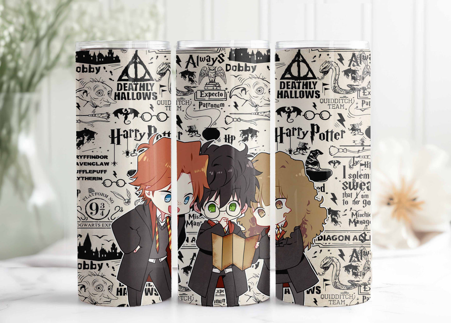 Harry and Friends PNG, 20oz SkinnyStraight Tumbler Wrap Digital Download - VartDigitals