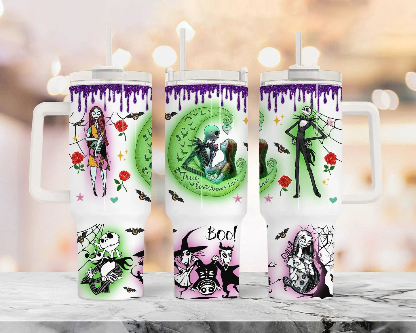 Jack Skellington Png, 40oz Tumbler Wrap, Halloween Tumbler Wrap, 40oz Handle Tumbler, 40oz Halloween Tumbler,Nightmare Before Christmas Wrap - VartDigitals