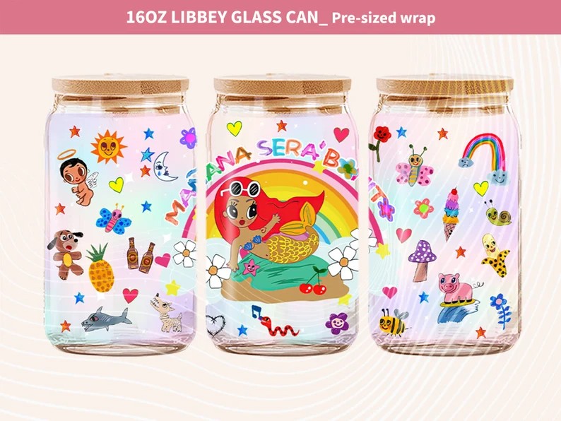 Karol G manana sera bonito tumbler, Karol G PNG file, Karol G 16 oz glass can wrap, Manana Sera Bonito PNG, Karol g, mañana sera bonito - VartDigitals