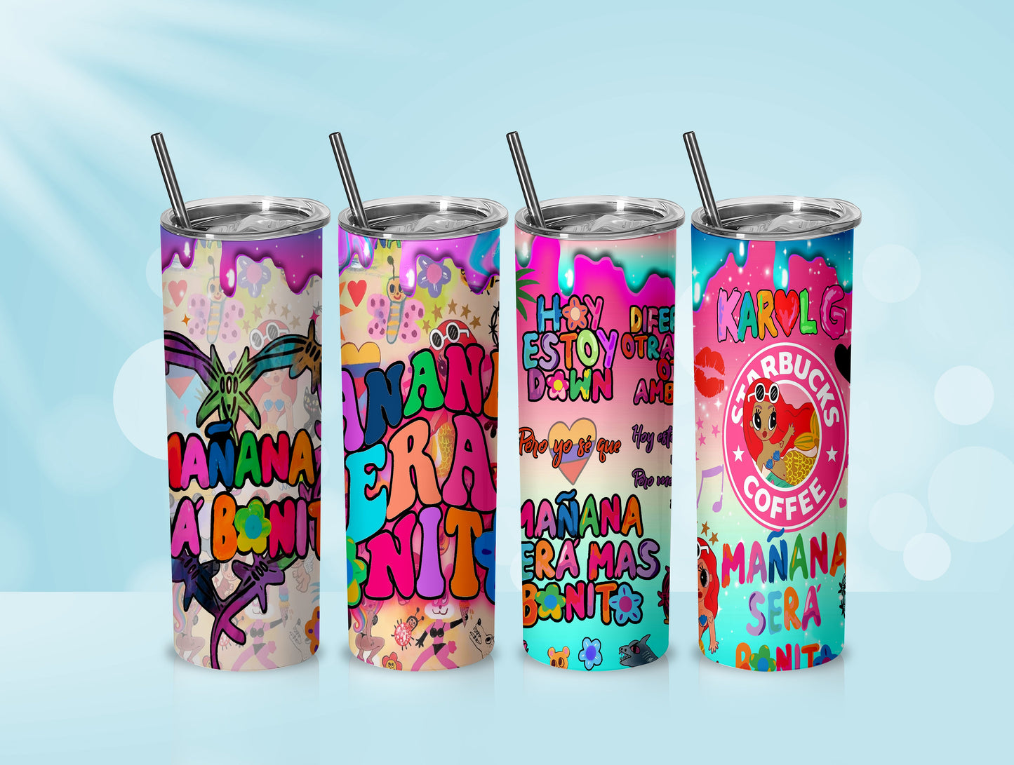 Karol New Album Cover Mañana Será Bonito 20oz Sublimation Tumbler Wrap, Manana Sera Bonito Tumbler Wrap PNG, Karol G Tumbler Wrap 1 - VartDigitals
