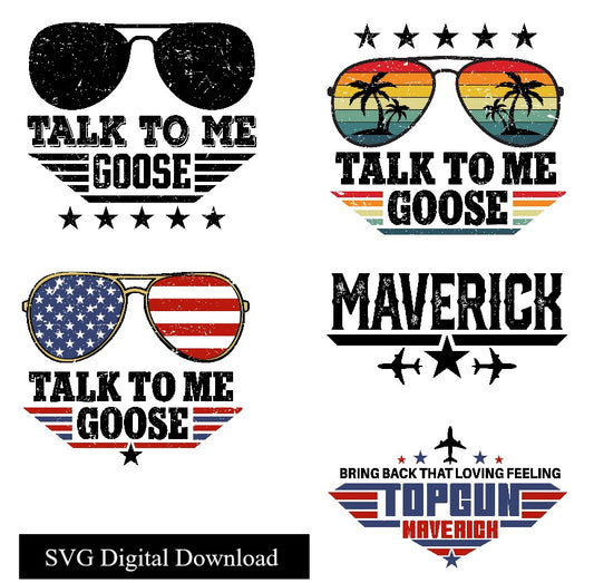 Talk To Me Goose SVG PNG, Sublimation Design, Top Gun Svg, Maverick Movie Svg, Files For Cricut, Silhouette, eps, png, svg, dxf, Talk To Me