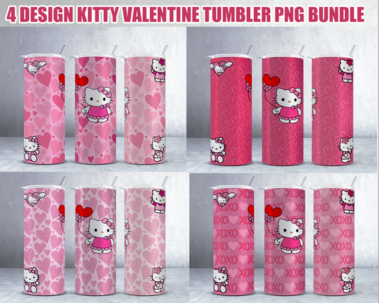 Kawaii Kitty tumbler design Bundle , 20 oz straight tumbler design, sublimation image, tumbler wrap Kawaii sublimation, bundle tumbler wrap - VartDigitals
