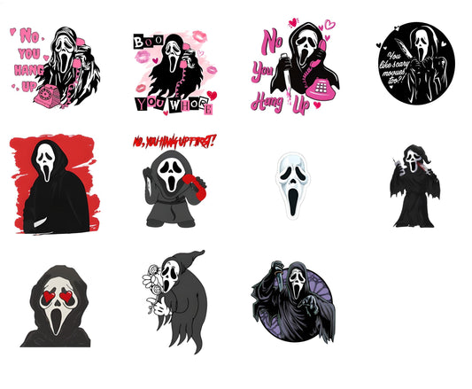 Scream No You Hang Up First Png Bundles,Ghost Face Png, No You Hang Up First Png, Scream Horror Valentine Png Instant Download