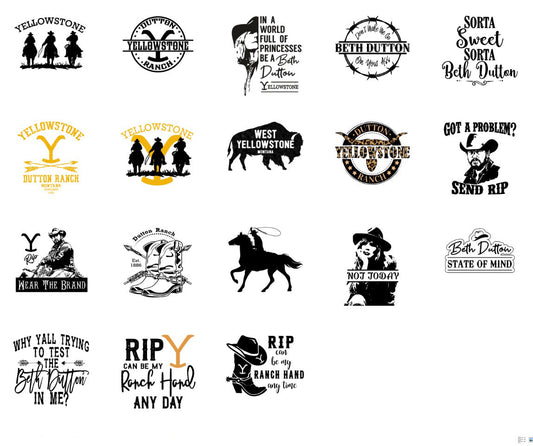 BUNDLE Yellowstone png, west yellowstone png, Wyoming png, Vintage png, Outdoors png, Stencil png, Yellowstone Png, Clipart