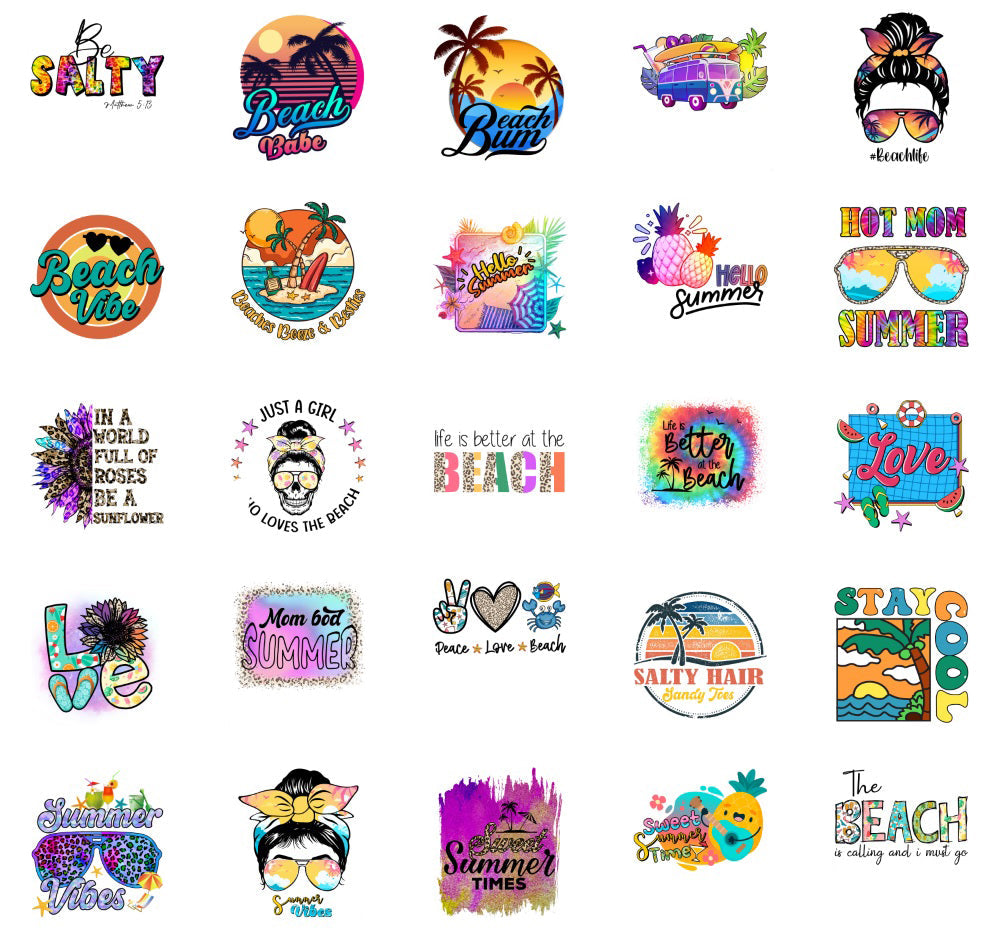 Summer Bundle Png, Hello Summer, Summer Life Png, Beach Life Bundle, Bundle Design Png, Salty Beach, Sublimation Designs, Digital Download