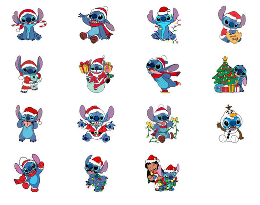 Christmas Stitch bundle PNG, Christmas kids bundle Wrap, Stitch christmas PNG download