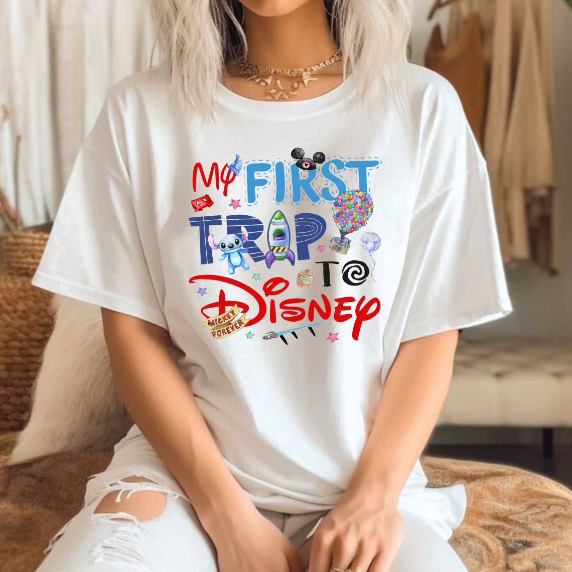 My first Trip to Disney PNG Design, Stitch Png Disney Trip, Disney family shirts, Disney kids and adults shirt - VartDigitals