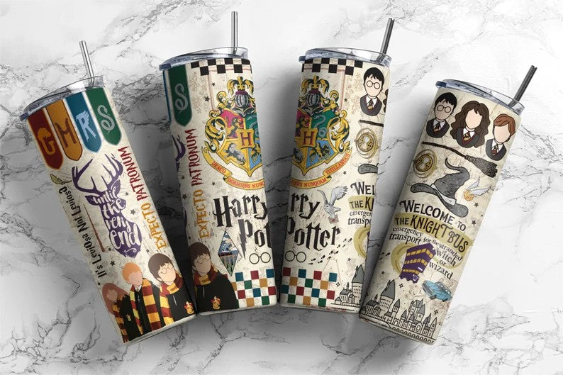 Harry Magic Tumbler, HP Tumbler Png, 20oz Skinny Straight, HP Tumbler Wrap, Full Tumbler 1 Wrap, Sublimation Print, Digital Instant Download 2 - VartDigitals