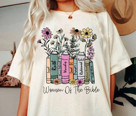 Women of the Bible PNG, Floral hand drawn books Png, Christian artwork design, Retro Christian Png, Faith Based, Christian women Png - VartDigitals