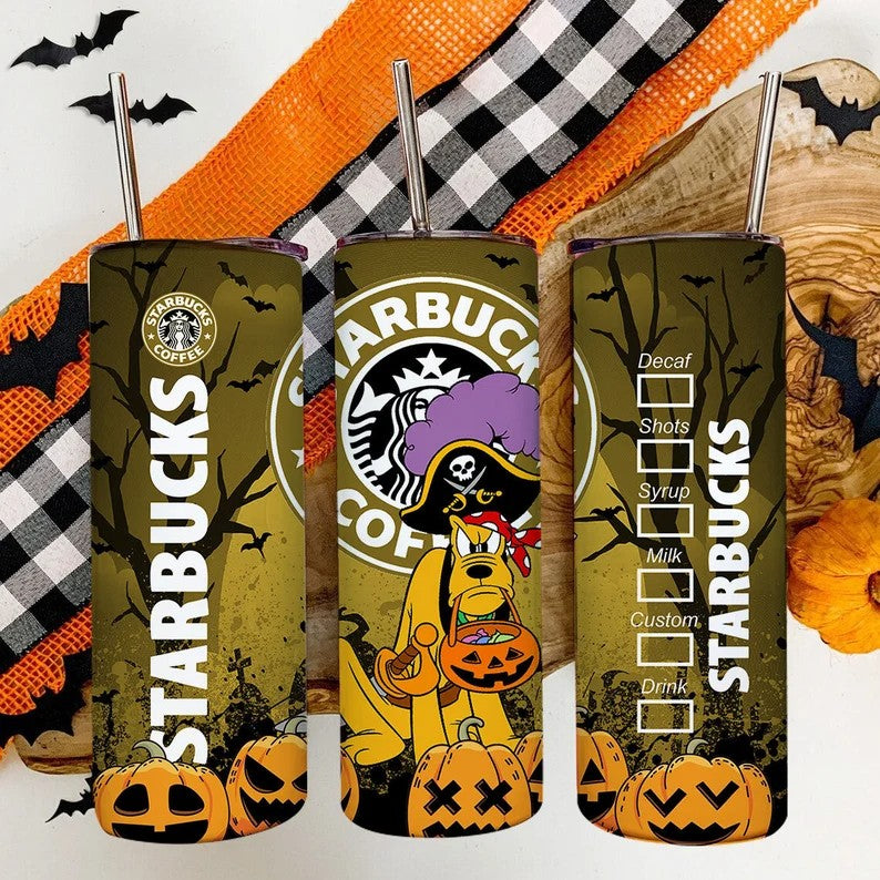 Bundle 20 oz Mickey And Friends Halloween Starbucks Tumbler Wrap, Mickey Tumbler Png, Trick Or Treat, Mickey Horror, Spooky Vibes Png - VartDigitals