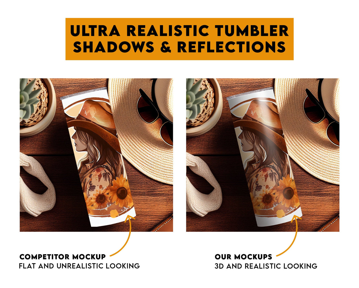 25 x Western Theme Skinny Tumbler Mockup Bundle 20oz Tumbler Mock-Up Country Tumbler Mock Edit on Canva PS with Transparent Background - VartDigitals