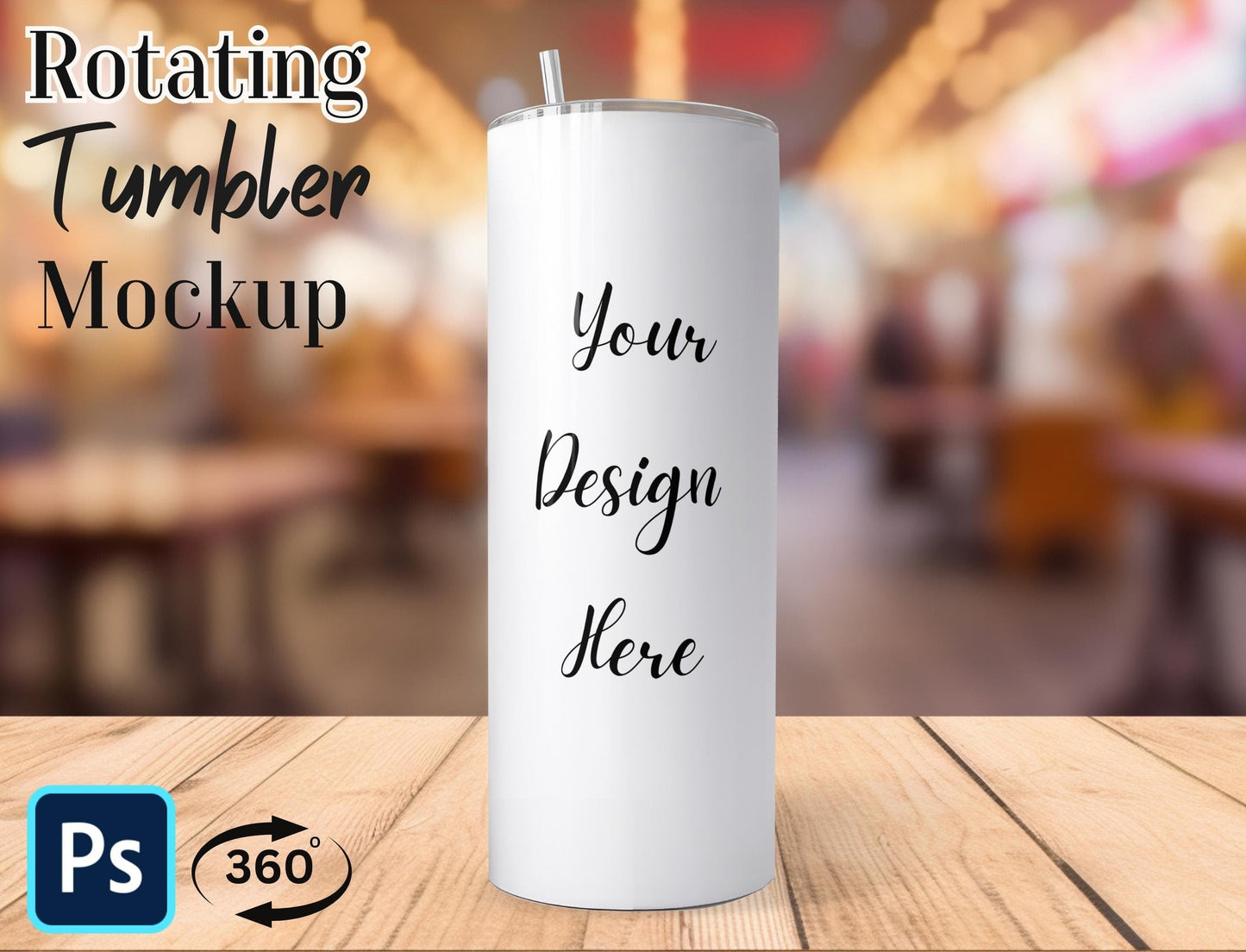 20 Oz Rotating Tumbler Animation Mockup v2 Rotating Tumbler Mockup Spinning Tumbler Mockup Animated Mock Up PSD Tumbler Mockup - VartDigitals