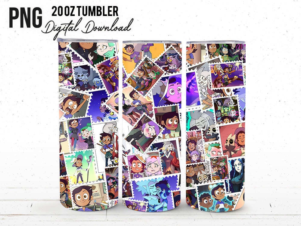20 oz Cartoon Tumbler Wrap Png, Halloween Tumbler Design Skinny Sublimation Digital Download, Owl Cartoon Tumbler Png, Spooky Vibes Png - VartDigitals